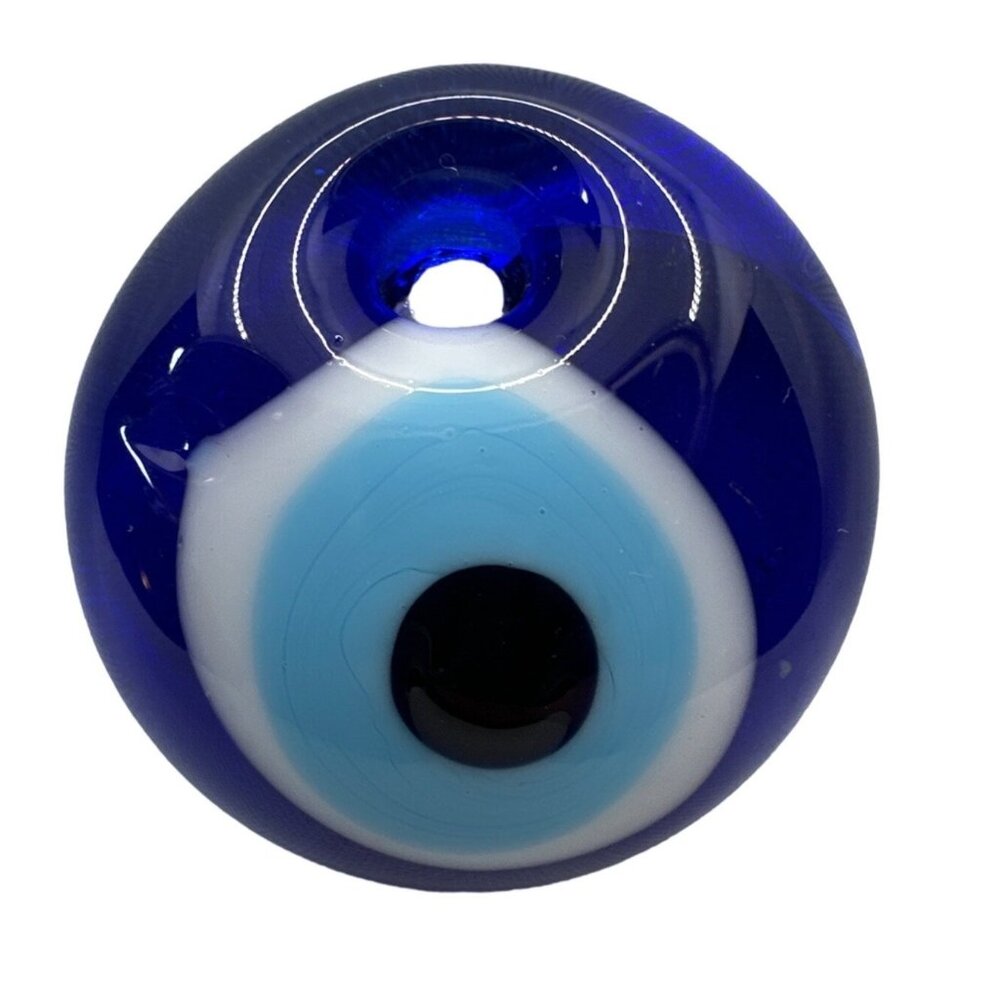 Blue Turkish Evil Eye Glass Bead Pendant Talisman Protective
